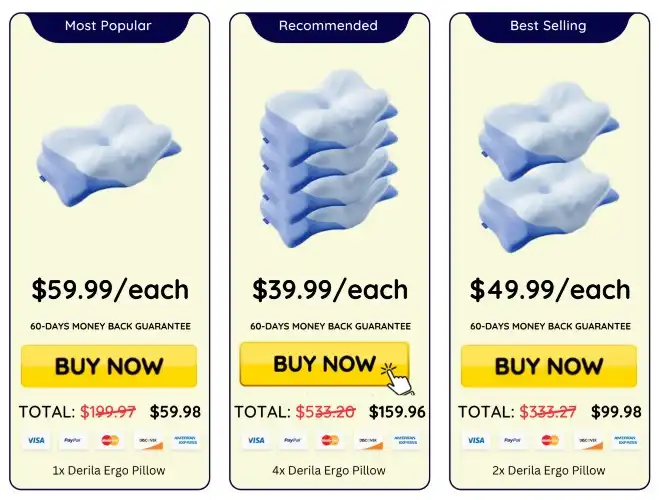 Derila Ergo Pillow Pricing — Best Value Packages Available